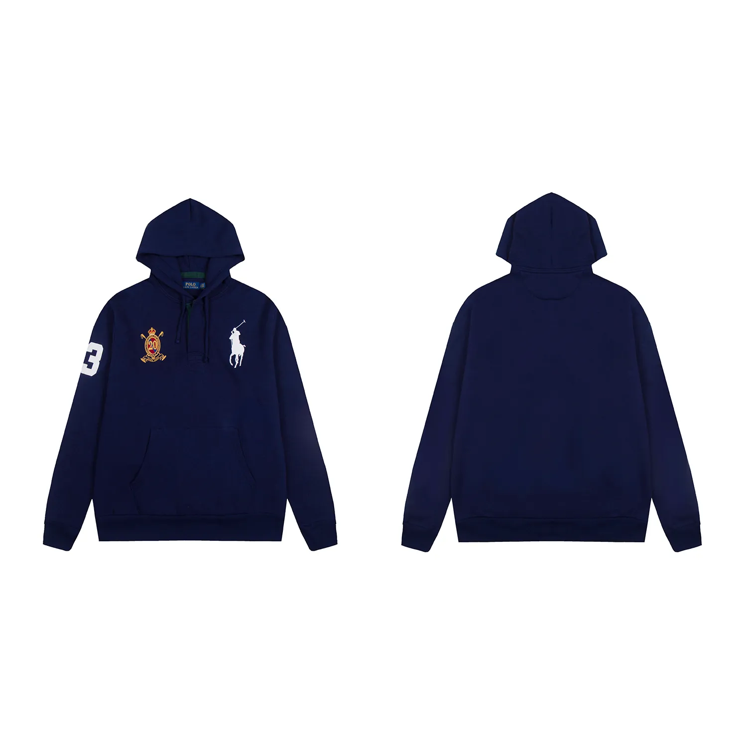P280 White background picture [Hot new product] Style number: 25119# Color: Navy blue/off-white Size: S to XL - Ralph Lauren/Ralph Lauren 2025FW new autumn and winter Big Pony 20th anniversary badge embroidered open-chest deconstructed hooded fleece sweatshirt - 100% restoration 380g 100% pure cotton heavy-grain cloud velvet ✅ - Deconstruction restoration Correct version Three-layer hidden partial tube placket ✅ - Reactive fixed-dye D65 raw cotton double herringbone belt with wide and narrow divisions ✅ - Rejection of overlays, single-color single version, precision embroidery ✅ - RL/25 autumn and winter new product 20 commemorative badge embroidered mascot sweatshirt, deconstructed half-open chest, different from the regular classic version, high-end and outstanding, built-in contrasting reactive dyed D65 raw cotton double herringbone belt, cloud-like heavy fleece bottom with autumn and winter attributes, really comfortable, cloud-like comfort, loose fit Available in two colors, can be made as a couple model, highly recommended